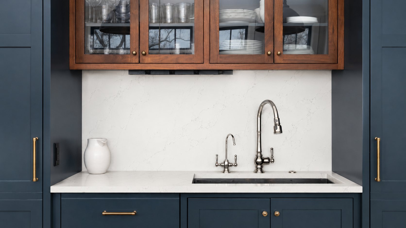 TS-1104 Polar Veil quartz kitchen